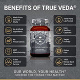 True Veda activated charcoal capsules 60 count (British brand)