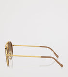 Ray-Ban metal irregular sunglasses with metallic brow bar, UK version