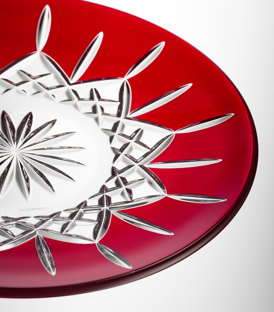 Waterford Lismore Red decorative crystal plate 30cm (British brand)