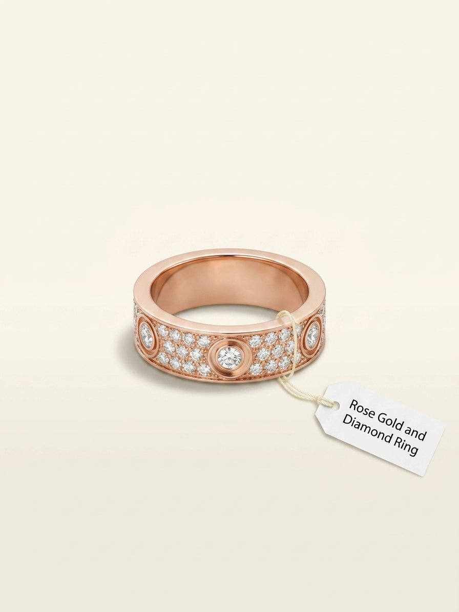 Cartier LOVE ring 18ct rose gold 1.23ct diamond, UK version