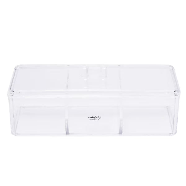 Studio London storage box clear grey 23.3cm (British brand)