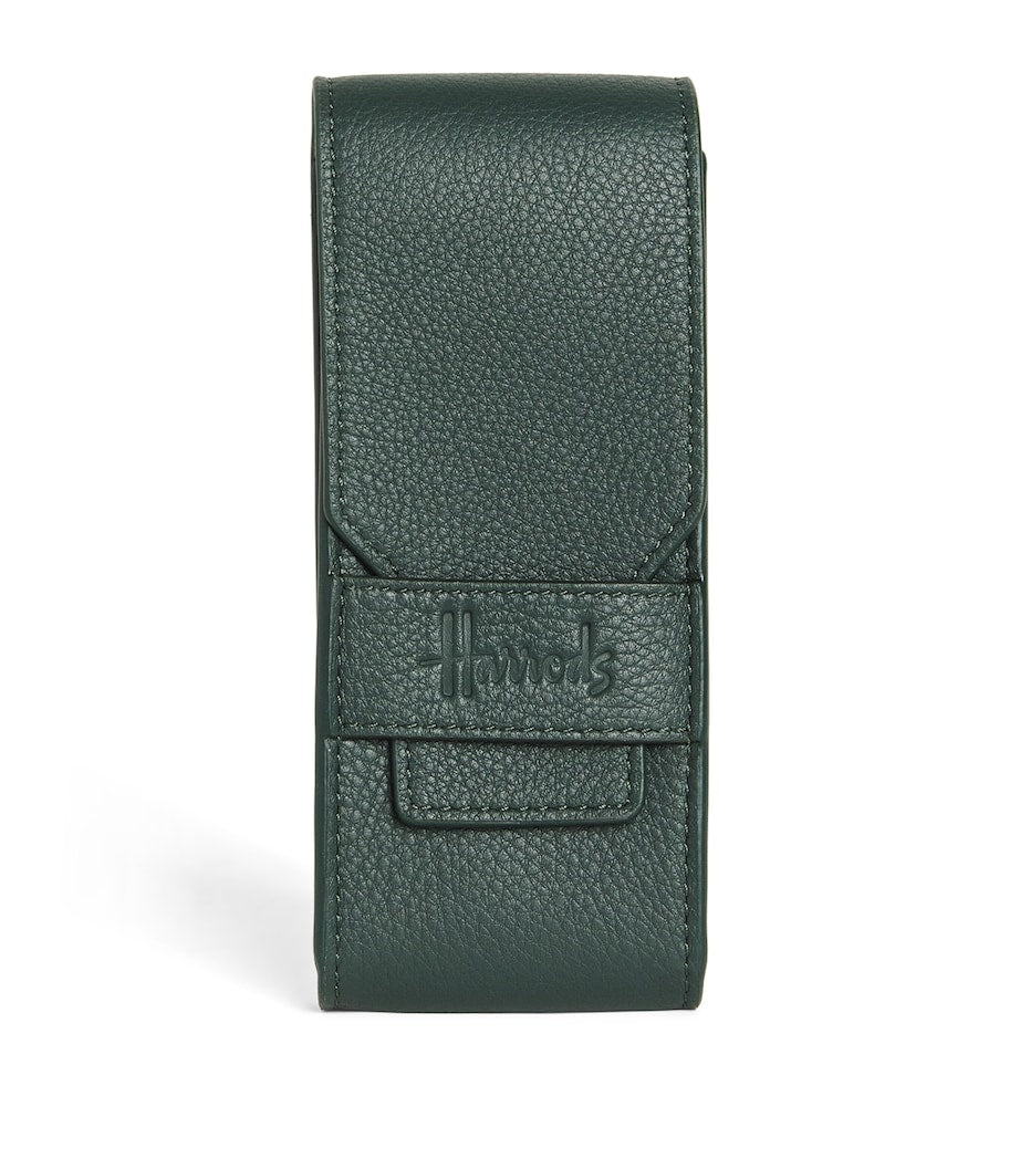 Jean Rousseau Harrods green leather watch pouch (British brand)