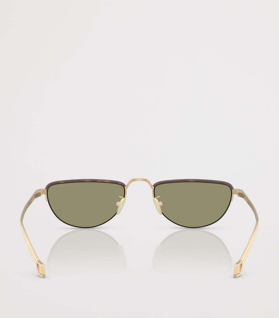 Giorgio Armani butterfly sunglasses steel frame (British brand)