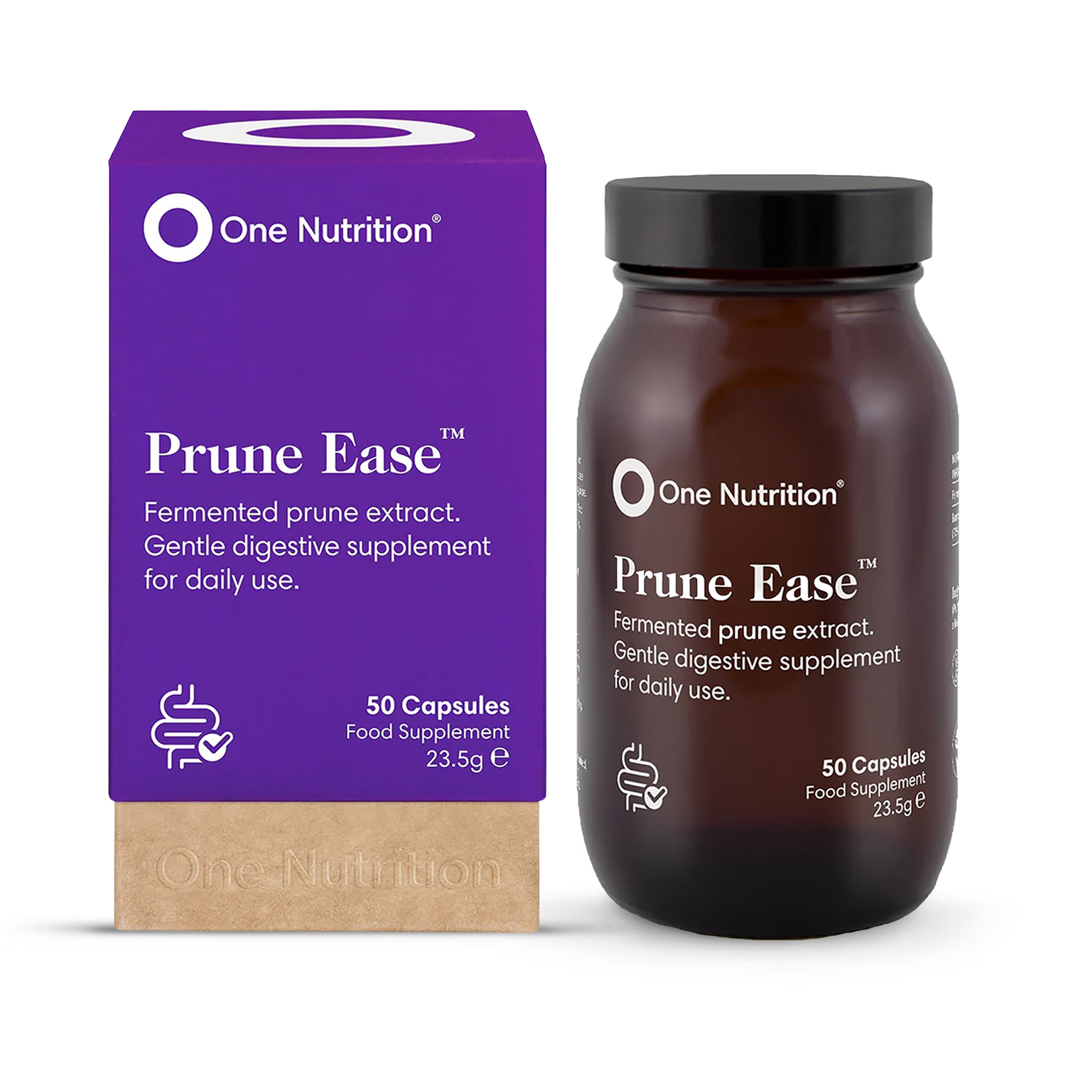 One Nutrition Prune Ease digestive supplement 50 capsules - British product