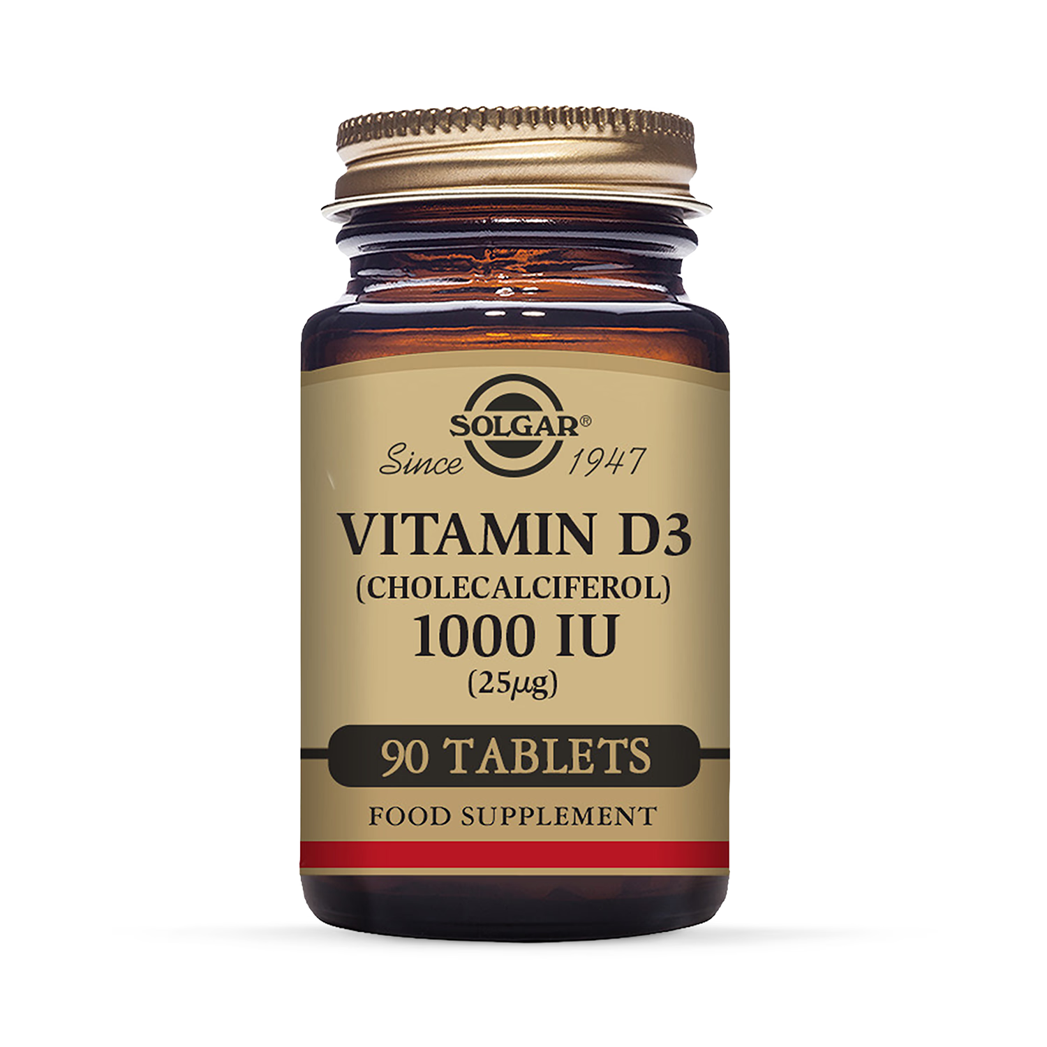 Solgar Vitamin D3 supplement 1000IU 90 tablets (British brand)