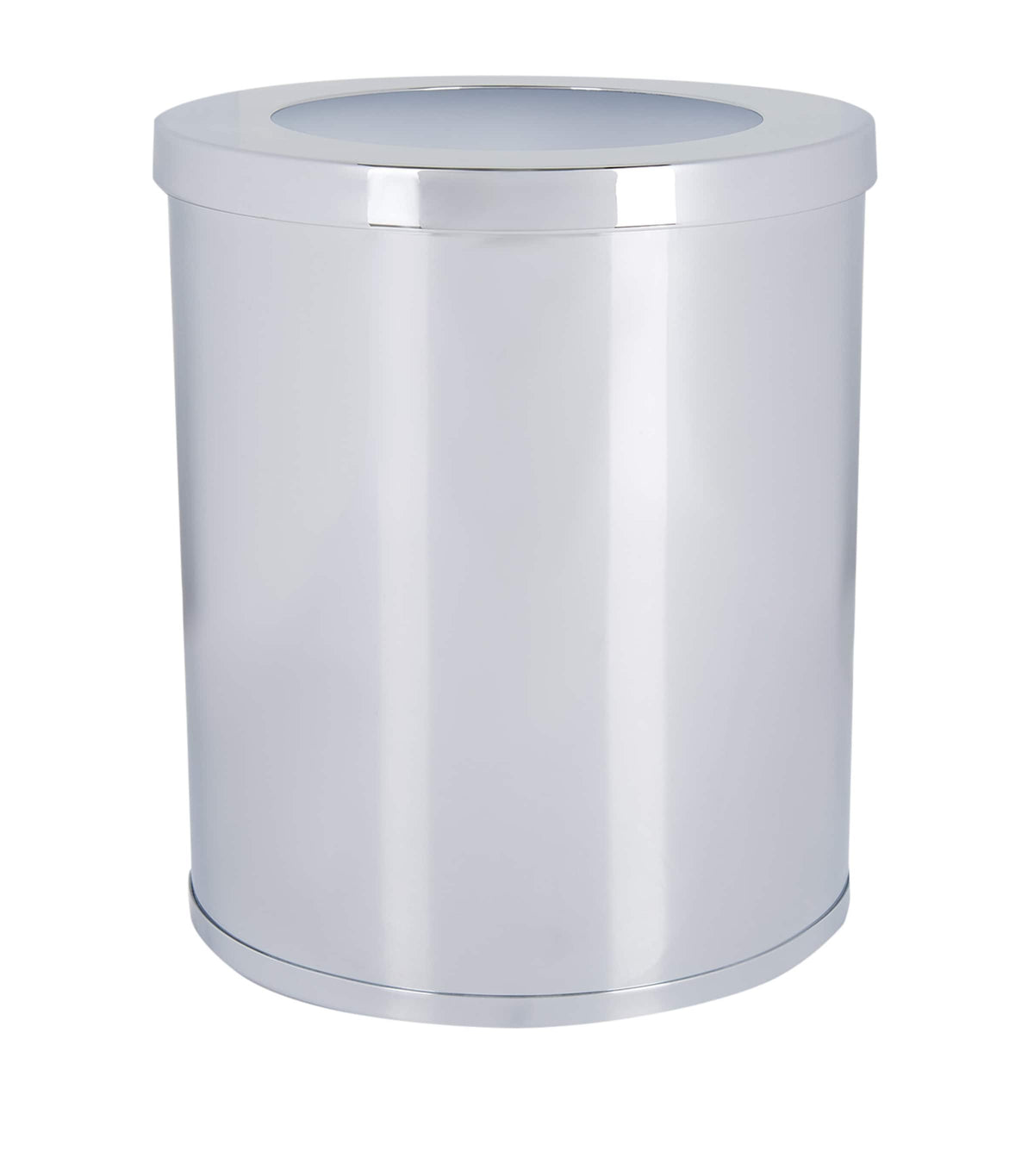 Zodiac cylinder chrome bathroom bin (British brand)