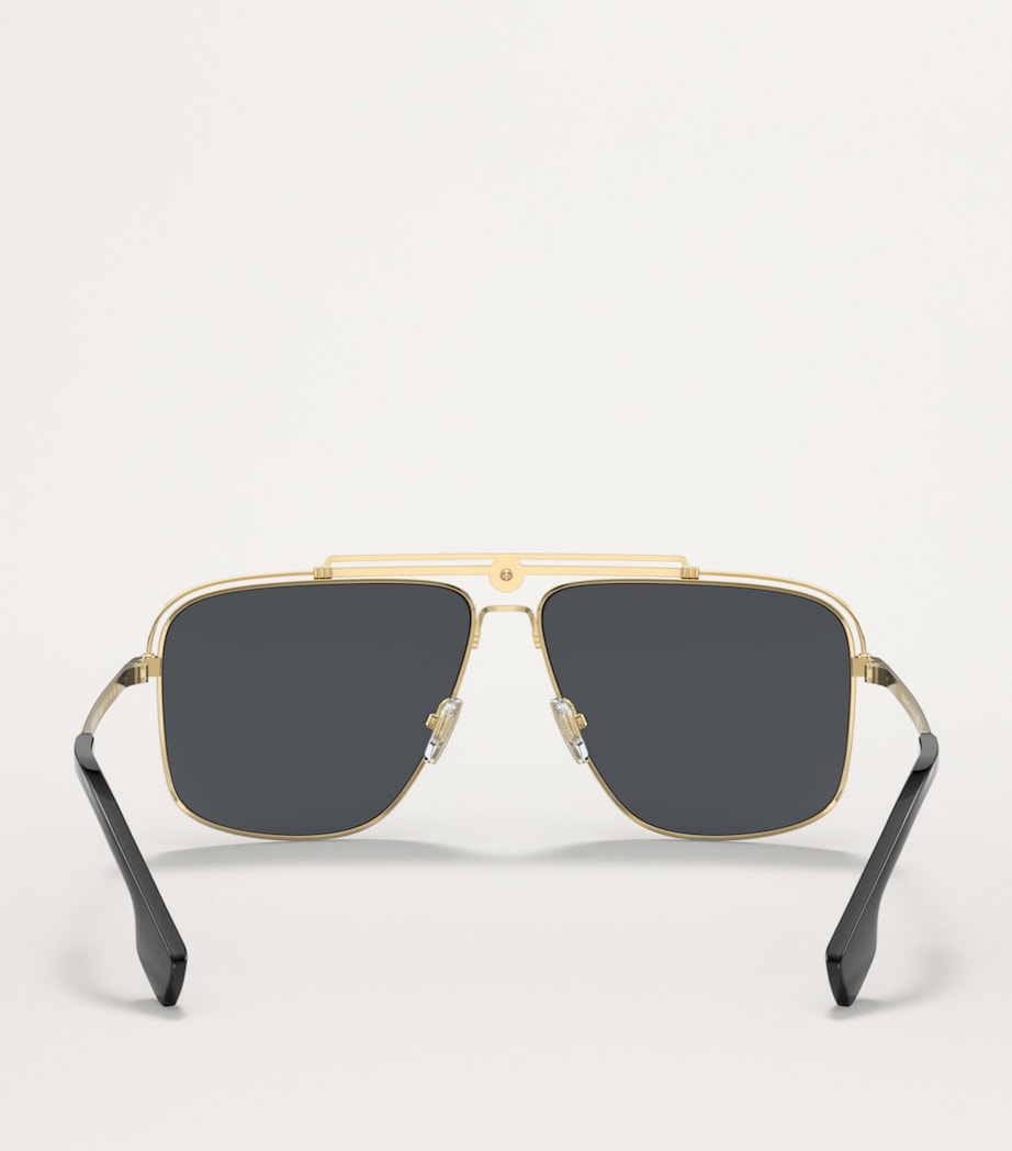Versace metal aviator sunglasses with gold-tone frame, imported from the UK