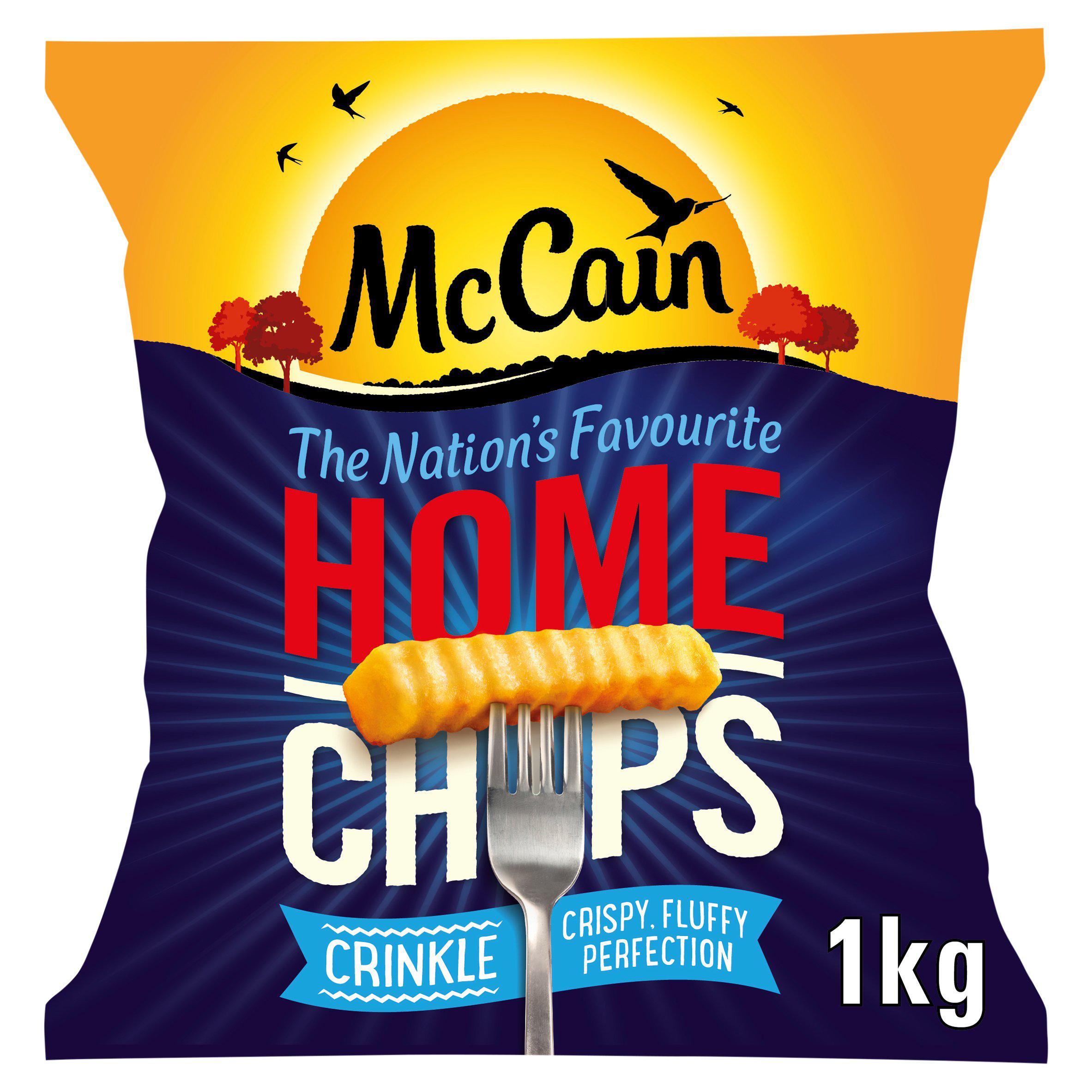 McCain Home Chips Crinkle 1kg GOODS Sainsburys   