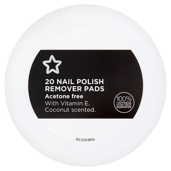 Superdrug Nail Polish Remover Pads Vitamin e Coconut Perfume GOODS Superdrug   