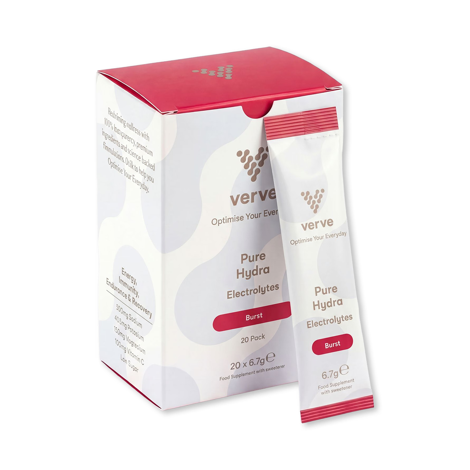 Verve Pure Hydra Electrolytes Strawberry Lemonade 20 pack, UK version