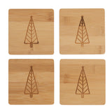 Habitat Bamboo Tree Coasters 4pk GOODS Sainsburys   