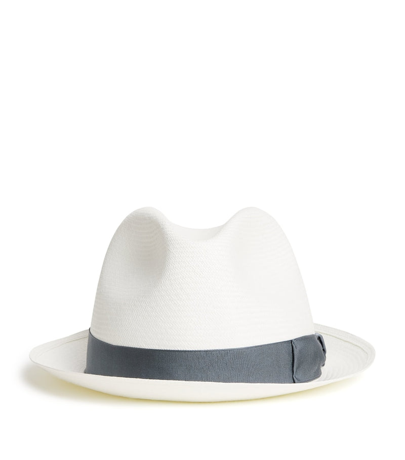 Borsalino small straw trilby hat, UK version