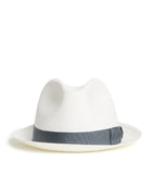 Borsalino small straw trilby hat, UK version