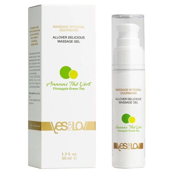 YESforLOV All Over Pineapple Green Tea Massage Gel 50ml GOODS Superdrug   