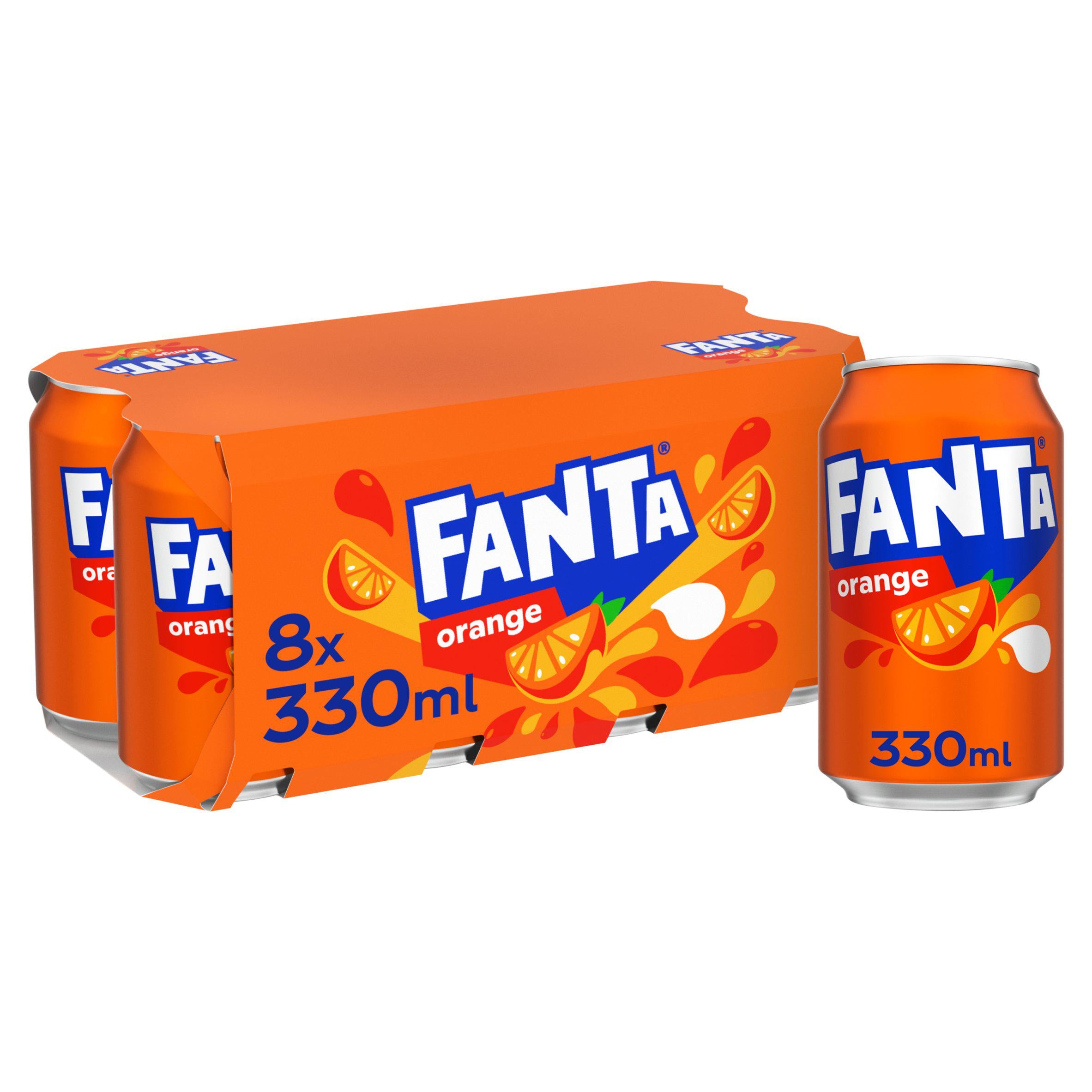 Fanta Orange 8x330ml GOODS Sainsburys   