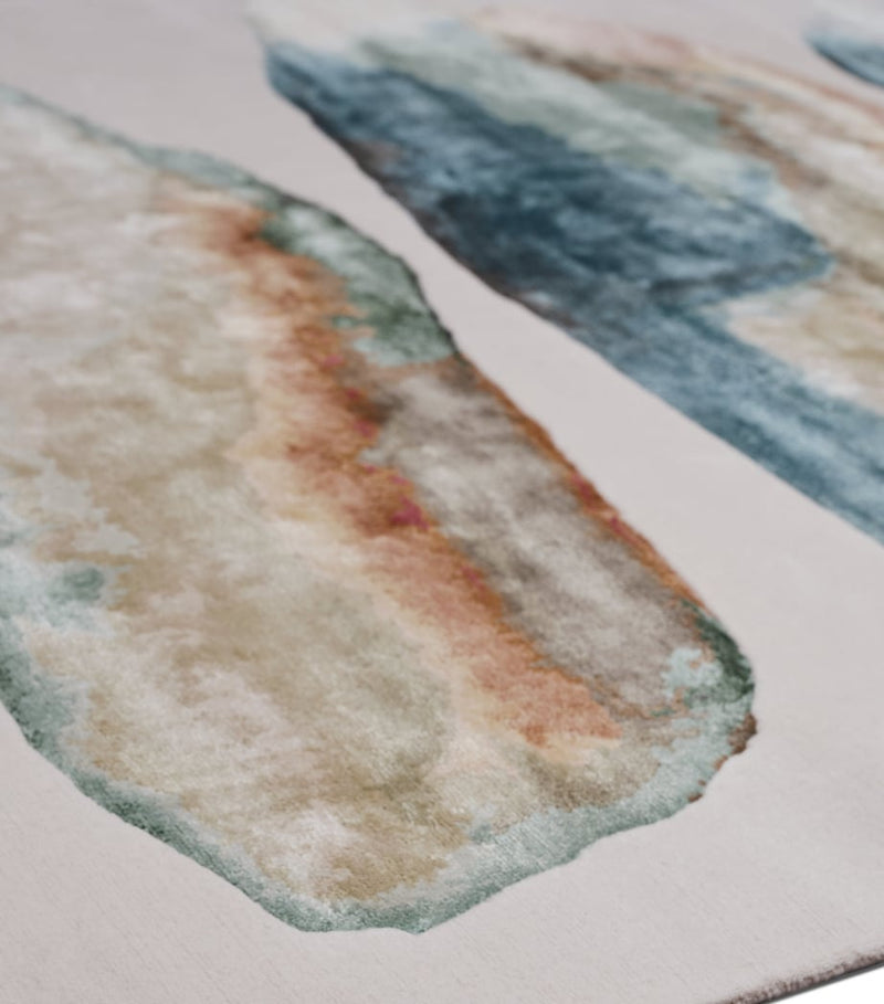 The Rug Company Wool-Silk Tili Sea rug 2.74m x 1.83m (British brand)