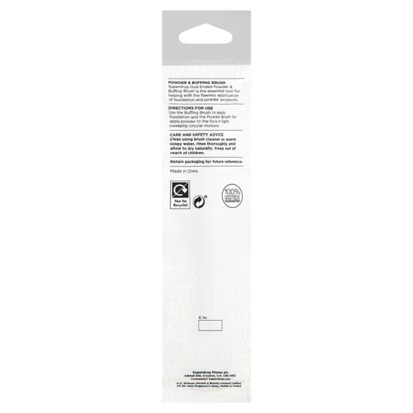 Superdrug dual ended powder buffing brush (British brand)