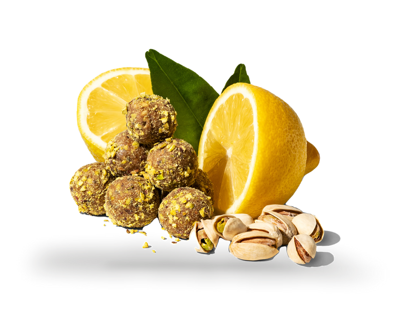 Ballsy plant-based energy balls Lemon & Pistachio case of 10 (British brand)