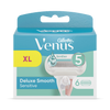 Gillette Venus Deluxe Smooth Sensitive razor blade refills pack of 6, UK version