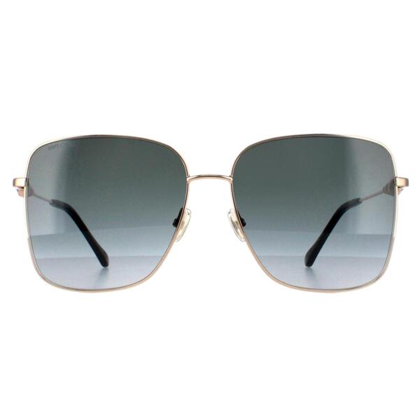 Jimmy Choo HESTER/S gold gradient square frame sunglasses, imported from the UK