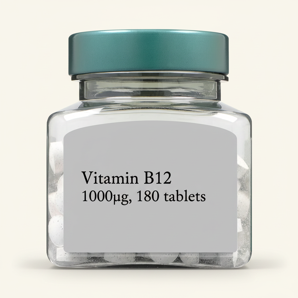 Holland & Barrett Slow Release Vitamin B12 1000mcg 180 Tablets, UK version