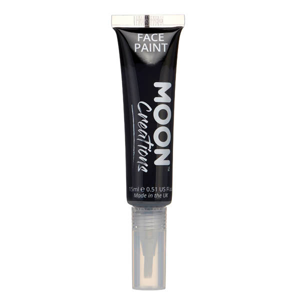 Moon face paint black with brush applicator, imported from the UK