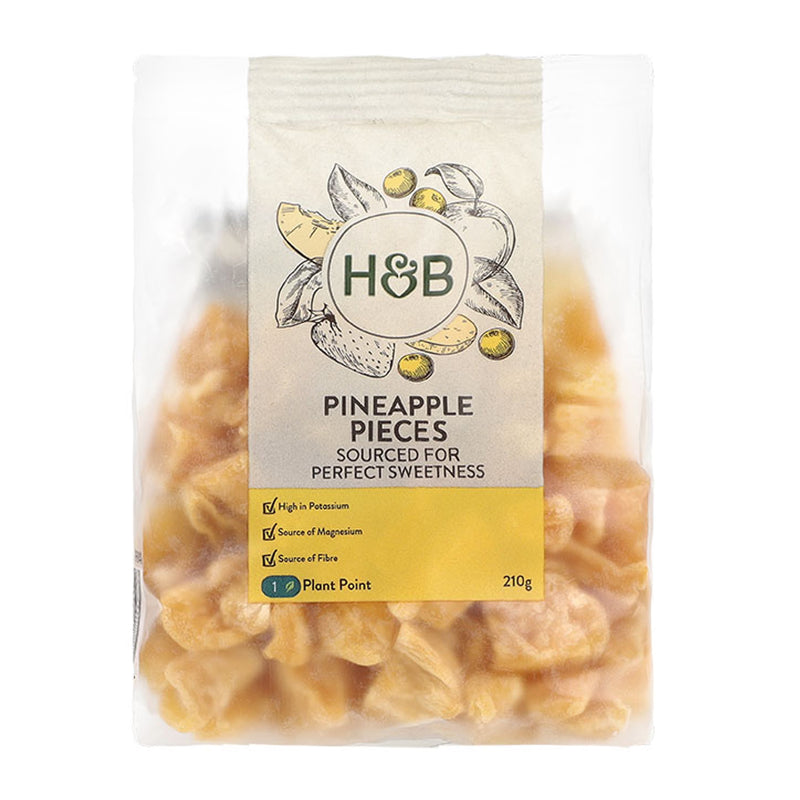 Holland & Barrett dried pineapple pieces 210g - British product