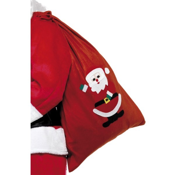 Smiffys Santa Sack red motif drawstring 90x60cm, imported from the UK