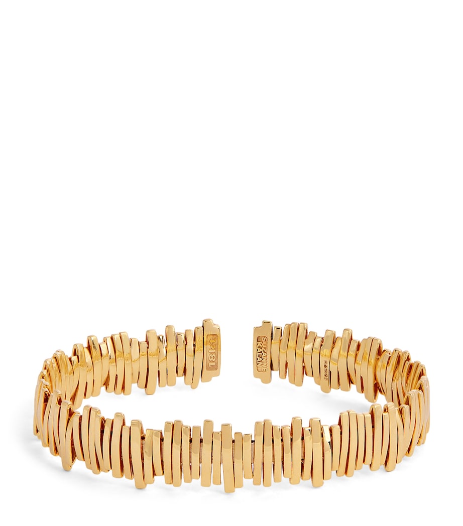 Suzanne Kalan yellow gold jagged bangle, imported from the UK