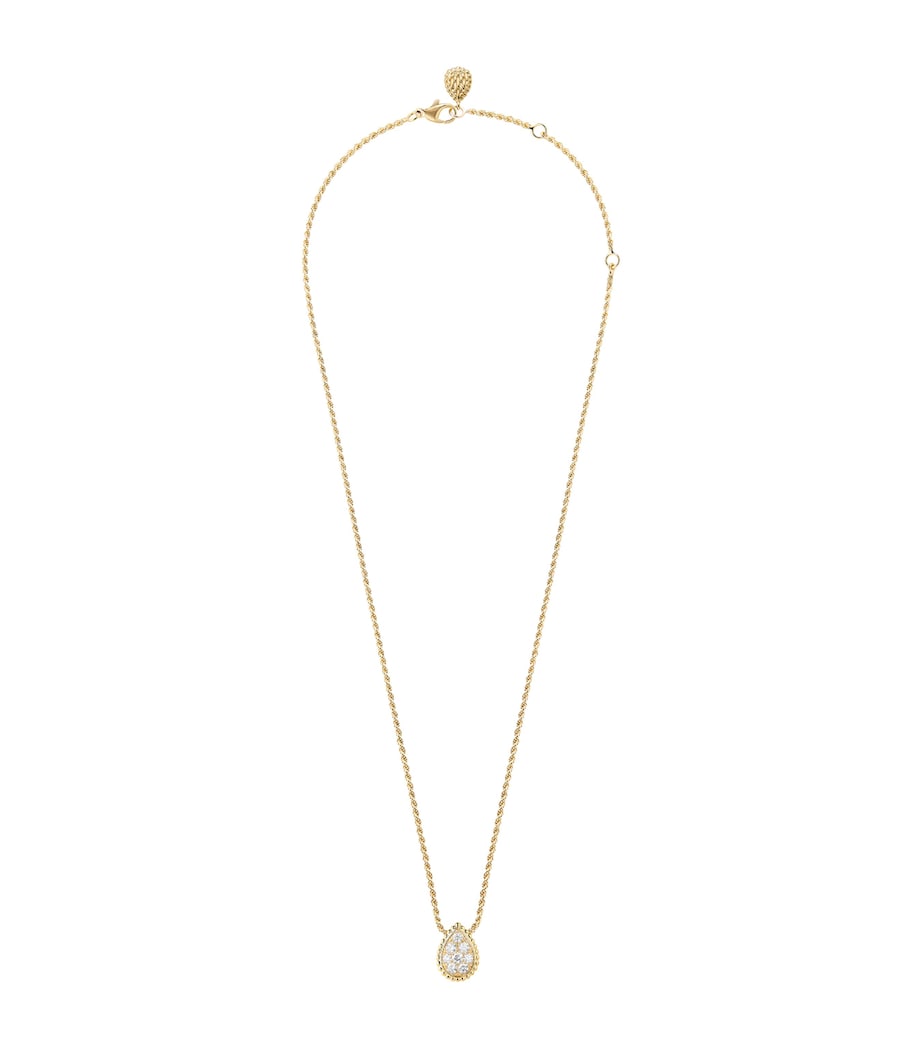 Boucheron Serpent Bohème yellow gold diamond pendant - British product