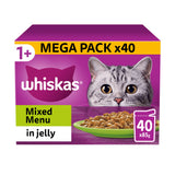 Whiskas 1+ Mixed Menu Adult Wet Cat Food Pouches in Jelly 40x85g GOODS Sainsburys   