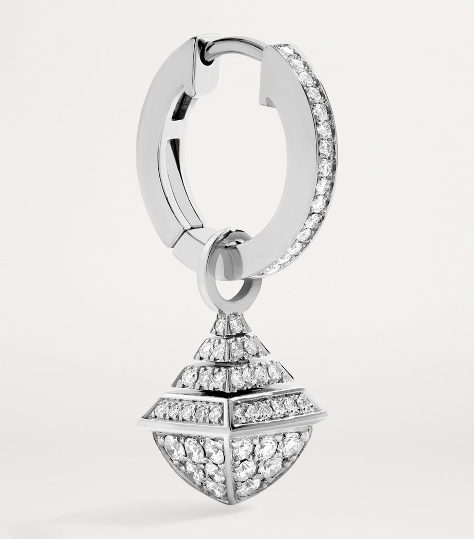 Marli New York white gold and diamond drop earrings (British brand)