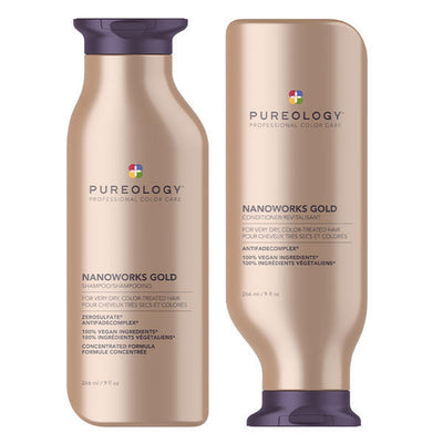 Superdrug Pureology Nanoworks Gold Shampoo and Conditioner Duo (2 x 266ml)- Buy online at McGrocer