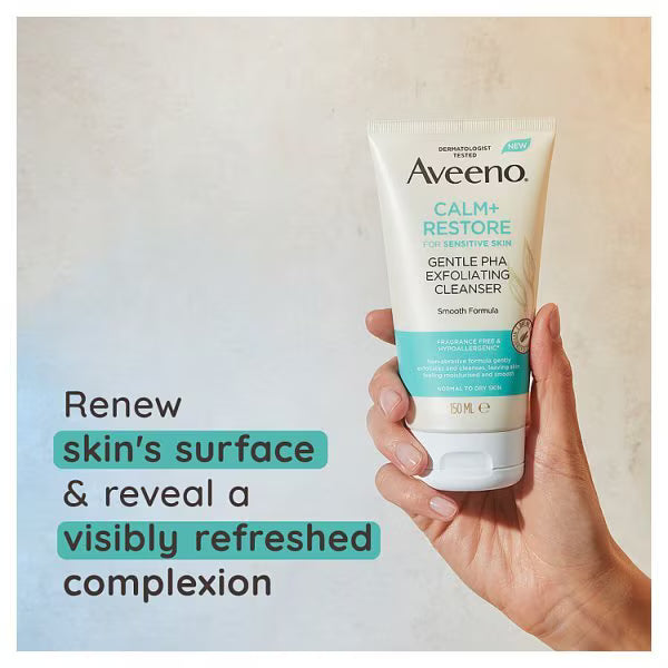Aveeno Face Calm Restore Exfoliating Cleanser 150ml - British product