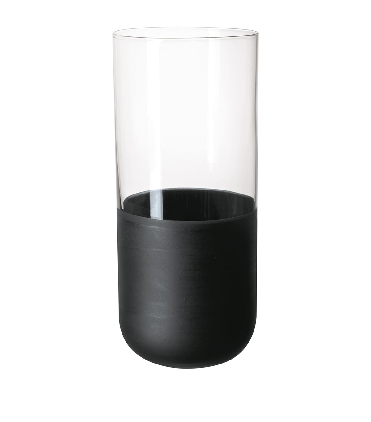 Villeroy & Boch artisanal glass tumblers with matte slate-style bottom, set of 4, 440ml capacity (British brand)