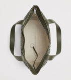 Bottega Veneta small leather zipped tote bag intrecciato weave (British brand)