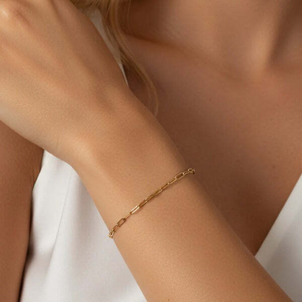 MUCHV chain bracelet in gold or silver 16.5cm, UK version