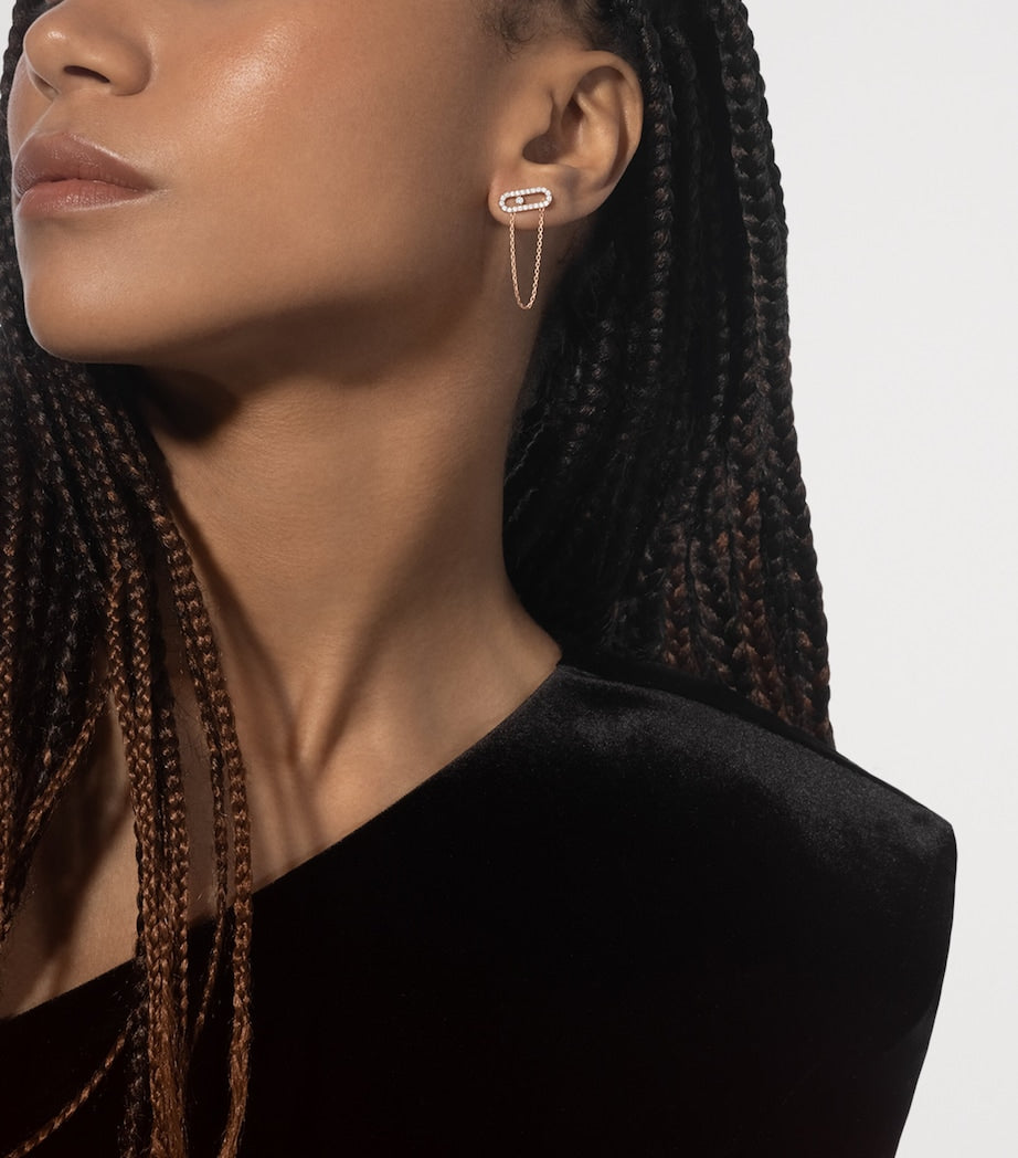 Messika Move Uno rose gold diamond earrings 0.30ct (British brand)