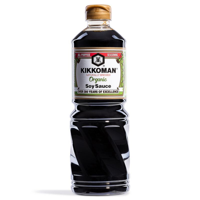 Kikkoman naturally brewed organic soy sauce 1L, UK version
