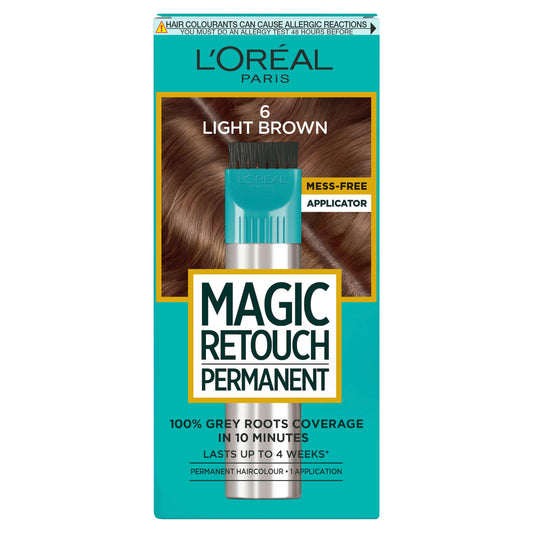 L'Oréal Magic Retouch Permanent Root Concealer Touching Up Light Brown 6 Grey Hair Dye GOODS Sainsburys   