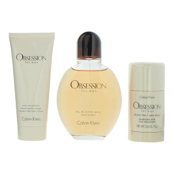 Calvin Klein Obsession For Men EDT gift set 125ml - British product