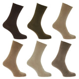 Mens Non Elastic Diabetic Socks (Pack Of 6) (UK Shoe 6-11) GOODS Superdrug Brown/Beige/Olive  