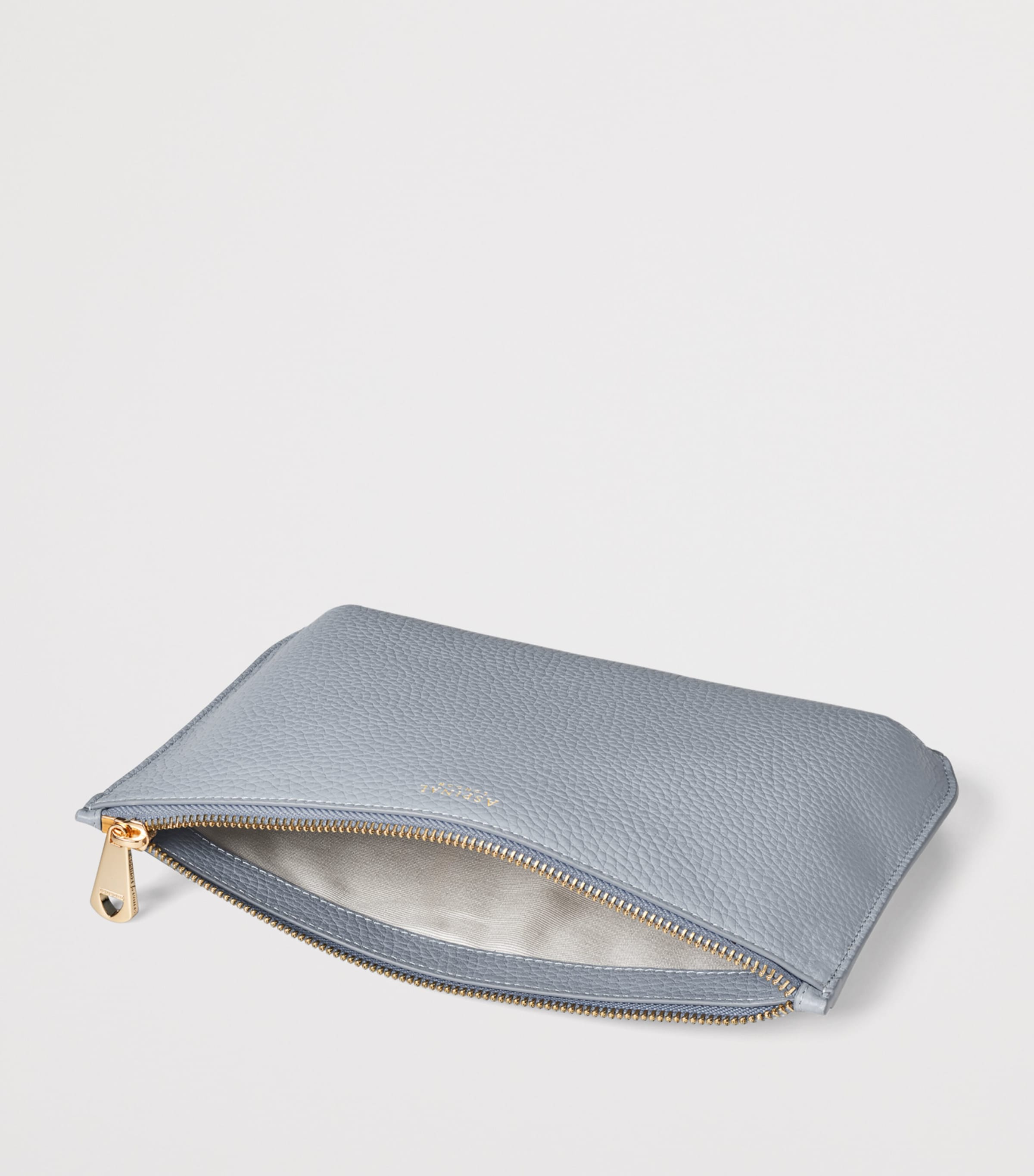 Aspinal of London large leather Ella pouch, imported from the UK
