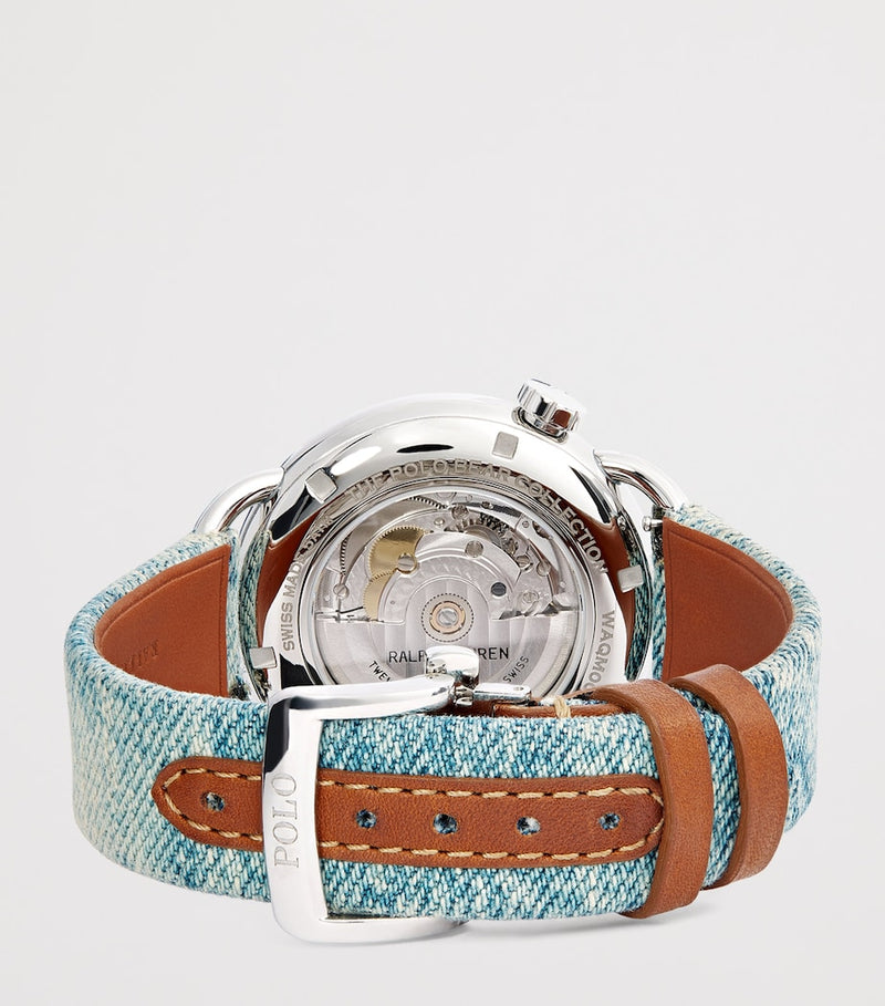 Polo Ralph Lauren denim Polo Bear watch 42mm, imported from the UK