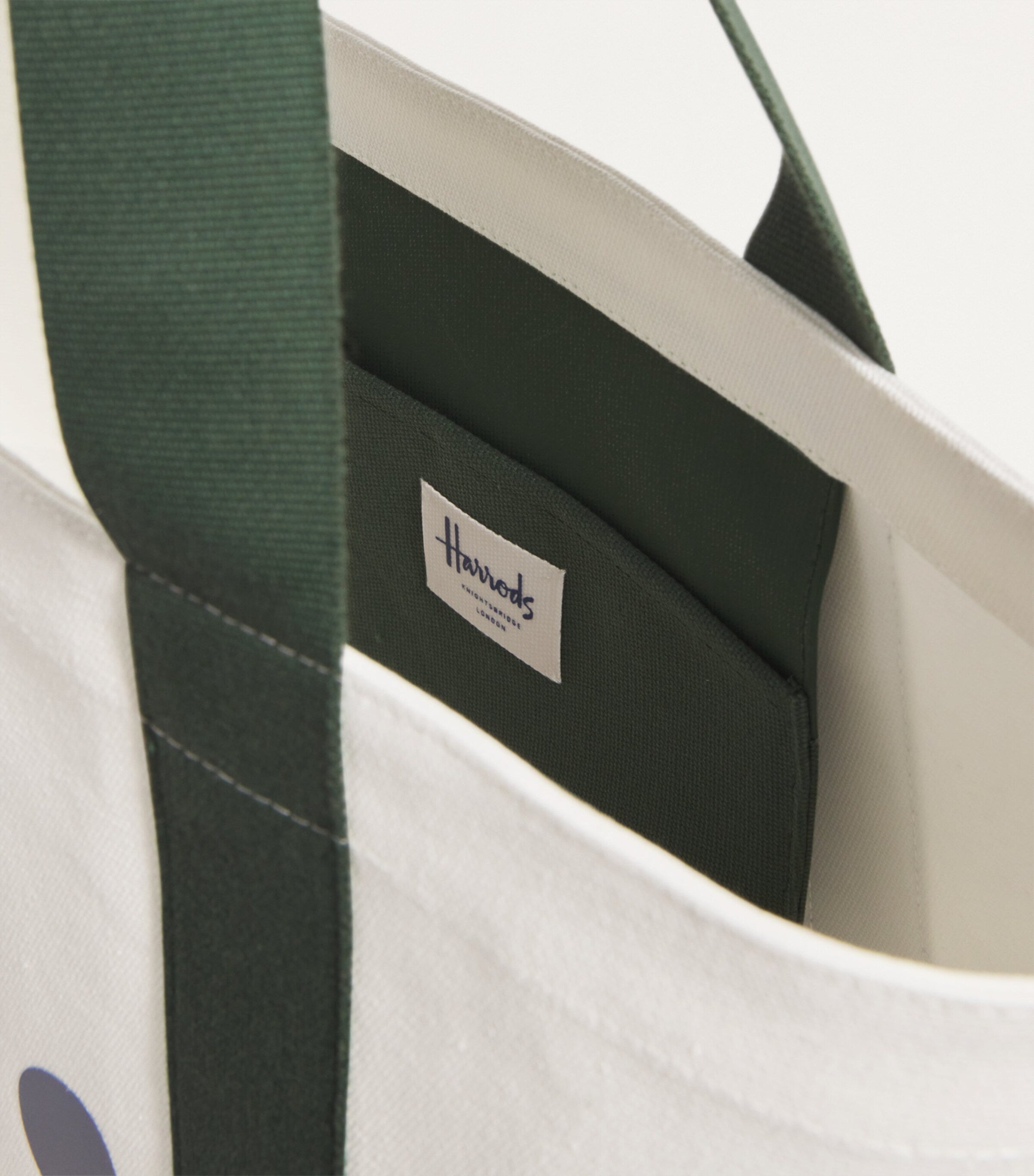 Harrods medium cotton logo tote bag, UK version