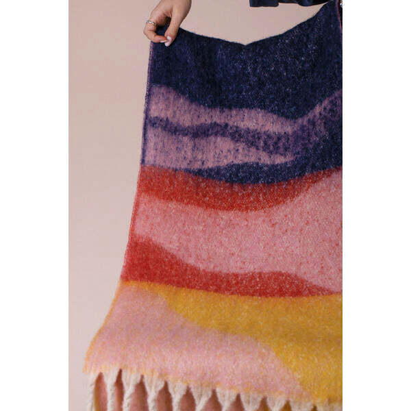 SVNX chunky scarf pink yellow 220cm (British brand)