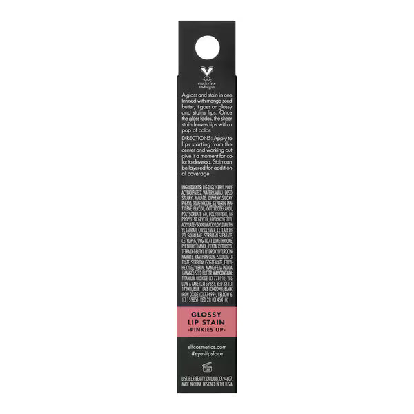 e.l.f Glossy Lip Stain Pinkies Up 3ml - British product