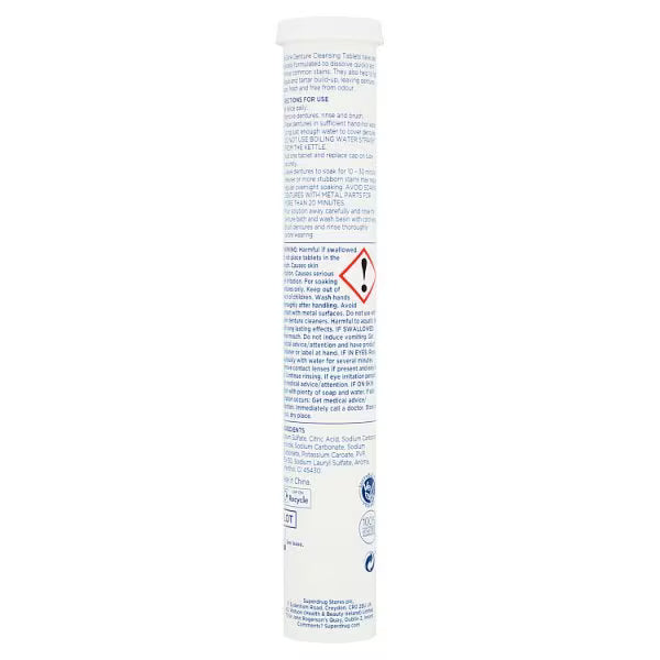Superdrug ProCare Denture Tablets Mint 30 (British brand)
