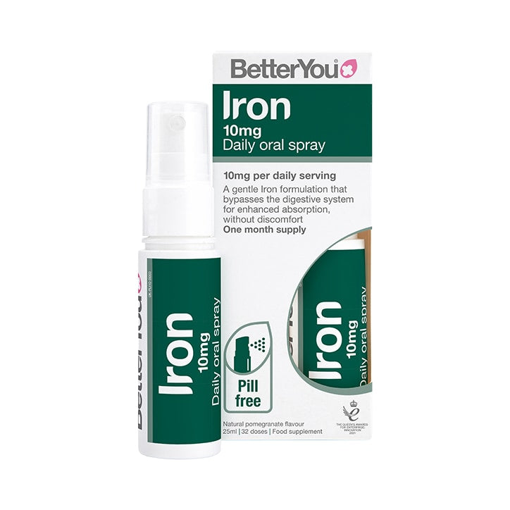 Better You Iron 10 Daily Oral Spray 10mg 25ml Iron Tablets & Capsules Holland&Barrett   