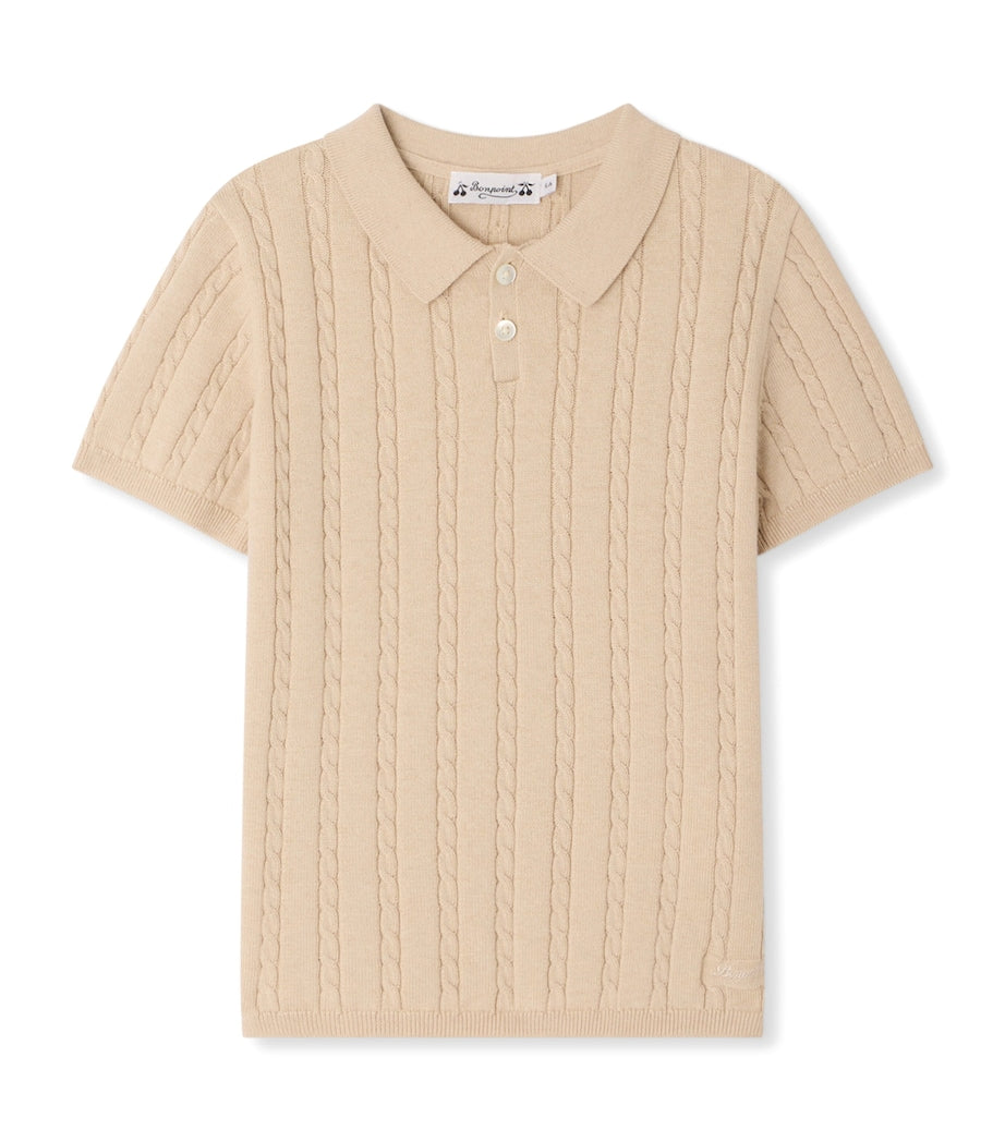 Bonpoint cotton-cashmere polo shirt 10-14 years - British product
